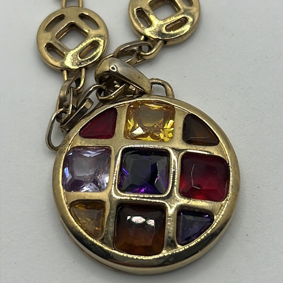 Gold/silver multi crystal stone chocker - Picture 10 of 10